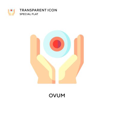 Ovum vektör simgesi. Düz çizim. EPS 10 vektörü.
