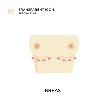 Göğüs vektör simgesi. Düz çizim. EPS 10 vektörü.