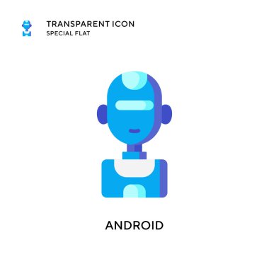 Android vektör simgesi. Düz çizim. EPS 10 vektörü.