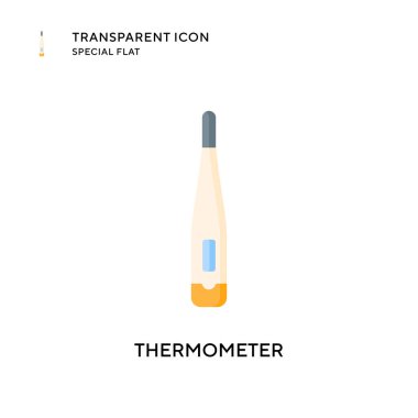 Termometre vektör simgesi. Düz çizim. EPS 10 vektörü.