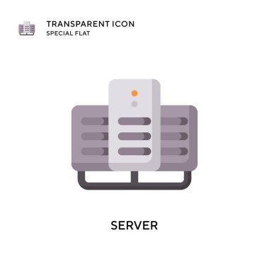 Sunucu vektör simgesi. Düz çizim. EPS 10 vektörü.