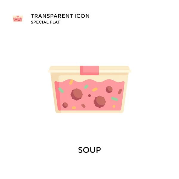 Soup vector icon. Flat style illustration. EPS 10 vector. — Stock Illustration Soup Vector Icon Flat Style Illustration Eps Vector Vector Graphics