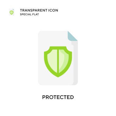 Koruyucu vektör simgesi. Düz çizim. EPS 10 vektörü.