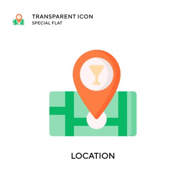 Konum vektör simgesi. Düz çizim. EPS 10 vektörü.