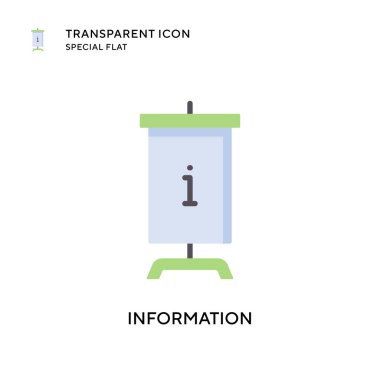 Bilgi vektör simgesi. Düz çizim. EPS 10 vektörü.