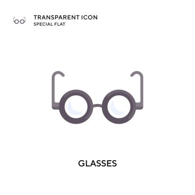 Gözlük vektör simgesi. Düz çizim. EPS 10 vektörü.