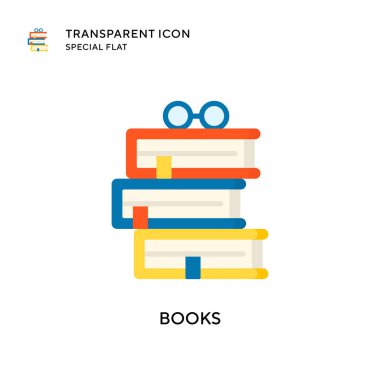 Kitap vektör simgesi. Düz çizim. EPS 10 vektörü.