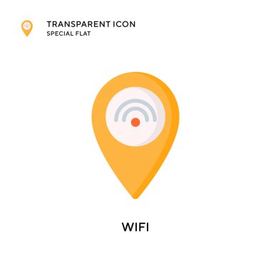 Wifi vektör simgesi. Düz çizim. EPS 10 vektörü.