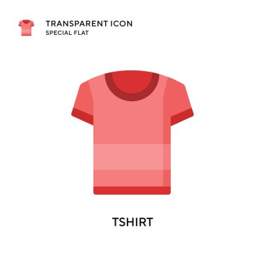 Tshirt vektör simgesi. Düz çizim. EPS 10 vektörü.