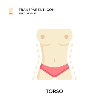 Gövde vektör simgesi. Düz çizim. EPS 10 vektörü.