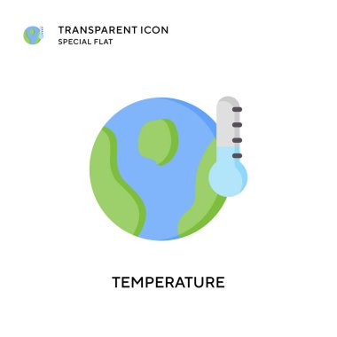 Sıcaklık vektör simgesi. Düz çizim. EPS 10 vektörü.