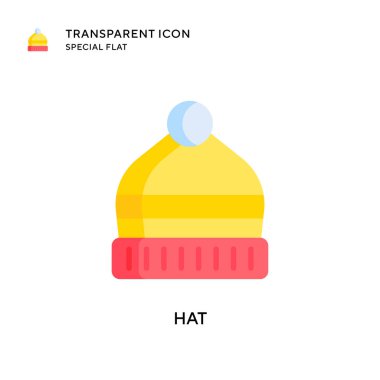 Şapka vektör simgesi. Düz çizim. EPS 10 vektörü.