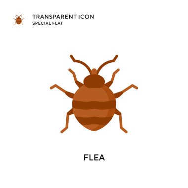 Flea vector icon. Flat style illustration. EPS 10 vector. clipart
