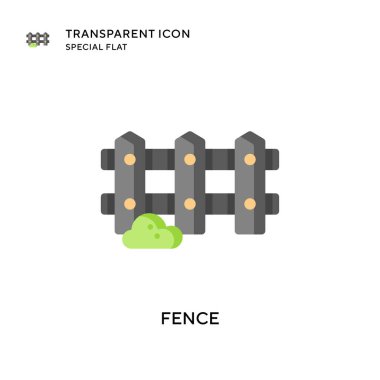 Çit vektör simgesi. Düz çizim. EPS 10 vektörü.