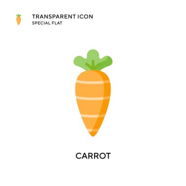 Havuç vektör simgesi. Düz çizim. EPS 10 vektörü.