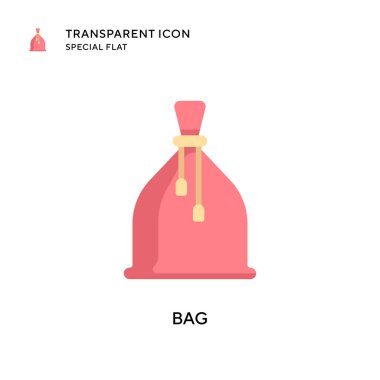 Torba vektör simgesi. Düz çizim. EPS 10 vektörü.