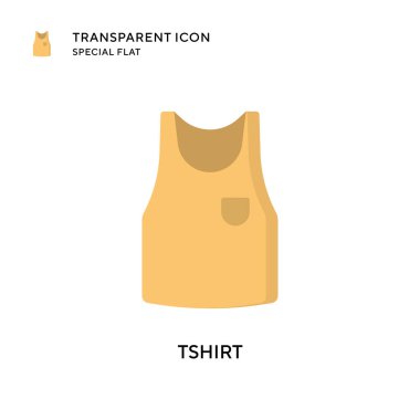 Tshirt vektör simgesi. Düz çizim. EPS 10 vektörü.