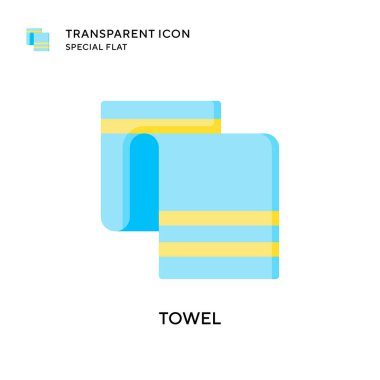 Havlu vektör simgesi. Düz çizim. EPS 10 vektörü.