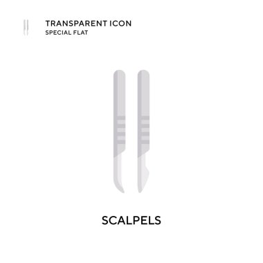 Neşter vektör simgesi. Düz çizim. EPS 10 vektörü.