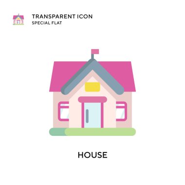 Ev vektör simgesi. Düz çizim. EPS 10 vektörü.