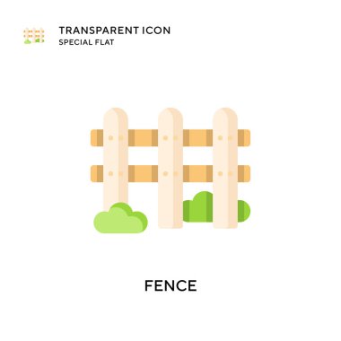 Çit vektör simgesi. Düz çizim. EPS 10 vektörü.