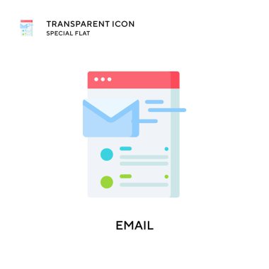 E- posta vektör simgesi. Düz çizim. EPS 10 vektörü.