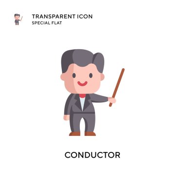 İletken vektör simgesi. Düz çizim. EPS 10 vektörü.