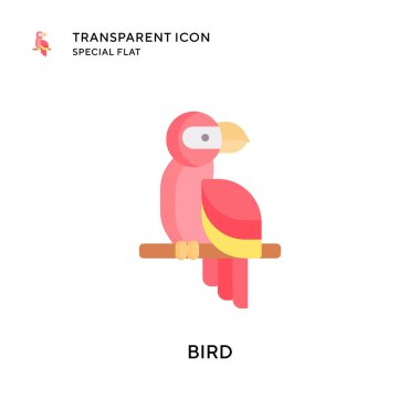 Kuş vektör simgesi. Düz çizim. EPS 10 vektörü.