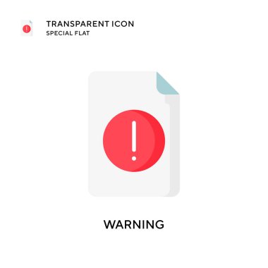 Uyarı vektör simgesi. Düz çizim. EPS 10 vektörü.