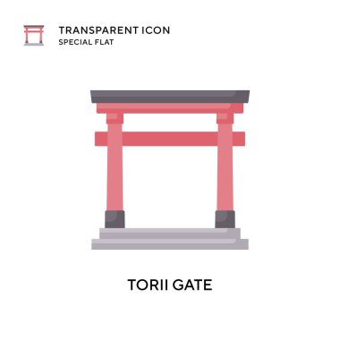 Torii geçit vektör simgesi. Düz çizim. EPS 10 vektörü.