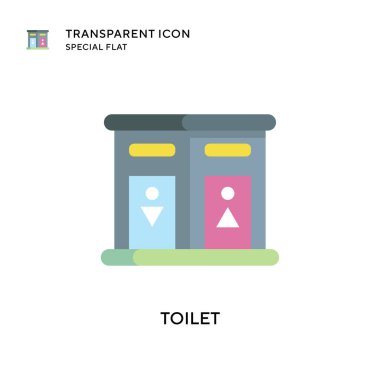 Tuvalet vektörü simgesi. Düz çizim. EPS 10 vektörü.