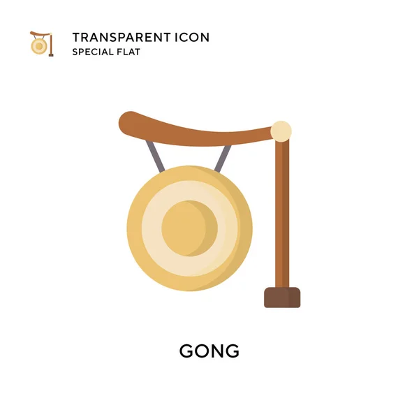 Εικονίδιο Διανύσματος Gong Επίπεδη Απεικόνιση Στυλ Διανυσματικό Eps — Διανυσματικό Αρχείο
