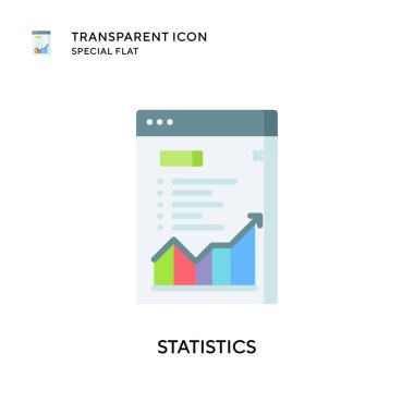 İstatistik vektör simgesi. Düz çizim. EPS 10 vektörü.