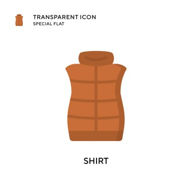 Gömlek vektör simgesi. Düz çizim. EPS 10 vektörü.