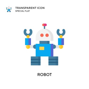 Robot vektör simgesi. Düz çizim. EPS 10 vektörü.