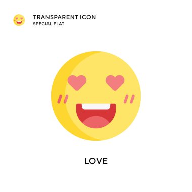 Aşk vektör simgesi. Düz çizim. EPS 10 vektörü.