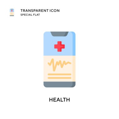 Sağlık vektör ikonu. Düz çizim. EPS 10 vektörü.