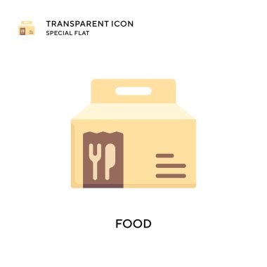 Yiyecek vektör simgesi. Düz çizim. EPS 10 vektörü.