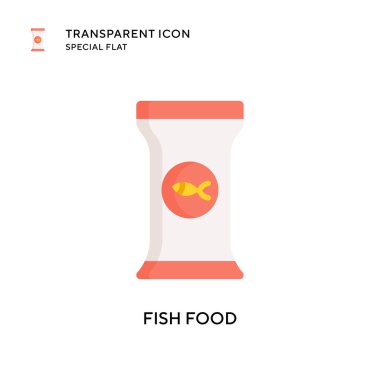 Balık besin ikonu. Düz çizim. EPS 10 vektörü.