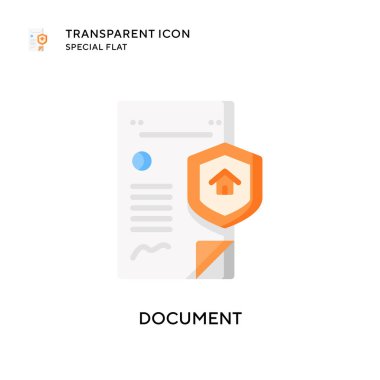 Belge vektör simgesi. Düz çizim. EPS 10 vektörü.