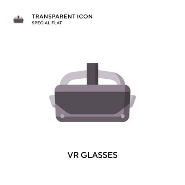 VR gözlük vektör simgesi. Düz çizim. EPS 10 vektörü.