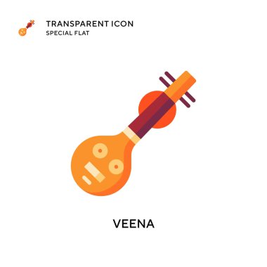 Veena vektör simgesi. Düz çizim. EPS 10 vektörü.