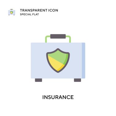 Sigorta vektör simgesi. Düz çizim. EPS 10 vektörü.