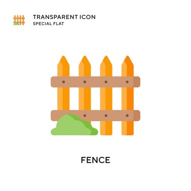 Çit vektör simgesi. Düz çizim. EPS 10 vektörü.