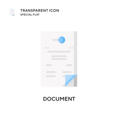 Belge vektör simgesi. Düz çizim. EPS 10 vektörü.