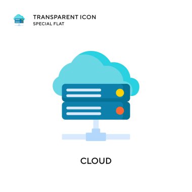 Bulut vektör simgesi. Düz çizim. EPS 10 vektörü.