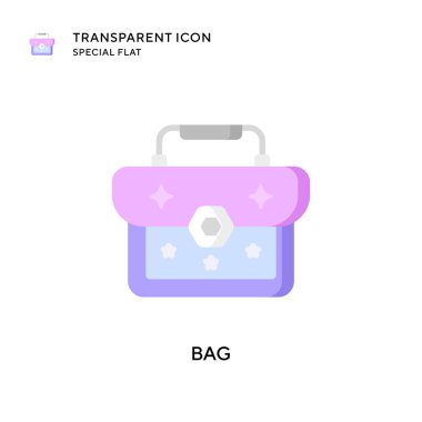 Torba vektör simgesi. Düz çizim. EPS 10 vektörü.