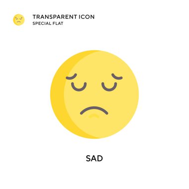 Üzücü vektör simgesi. Düz çizim. EPS 10 vektörü.