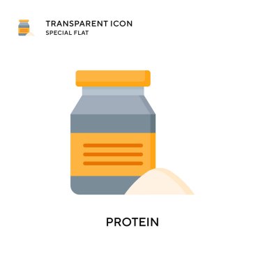 Protein vektör simgesi. Düz çizim. EPS 10 vektörü.