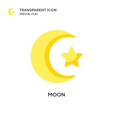 Ay vektör simgesi. Düz çizim. EPS 10 vektörü.